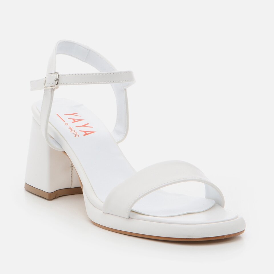 White Yaya Women's Heeled Sandal