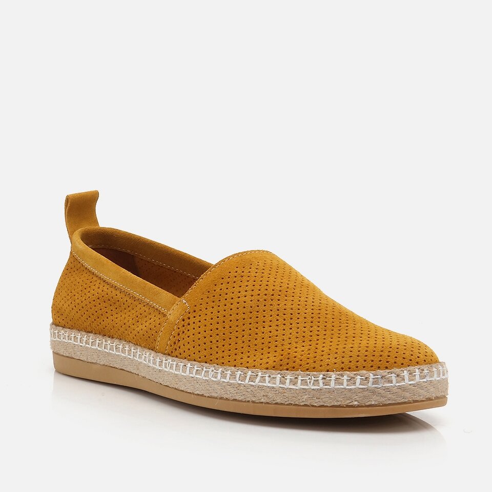 Genuine Leather Yellow Men's Loafer