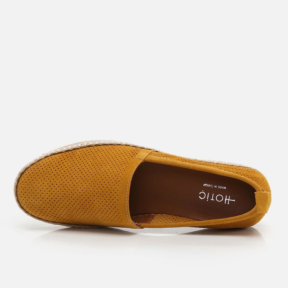 Genuine Leather Yellow Men's Loafer