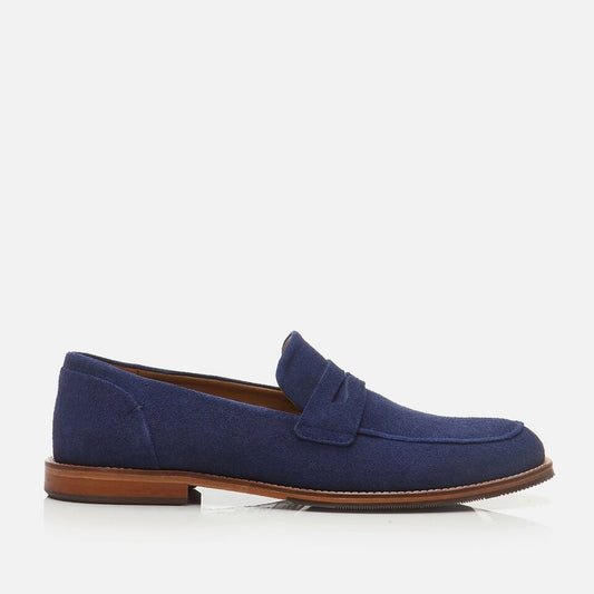 Genuine Leather Navy Blue Men's Loafer x Danilo Zanna