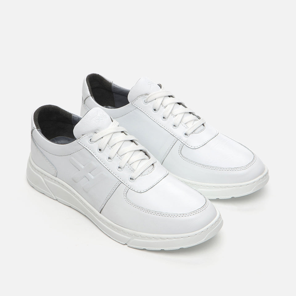 Genuine Leather White Sneaker for Men