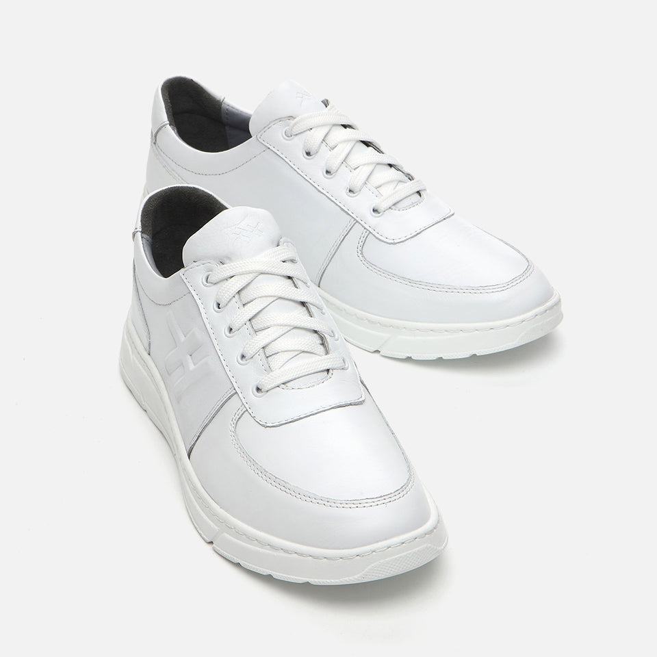 Genuine Leather White Sneaker for Men