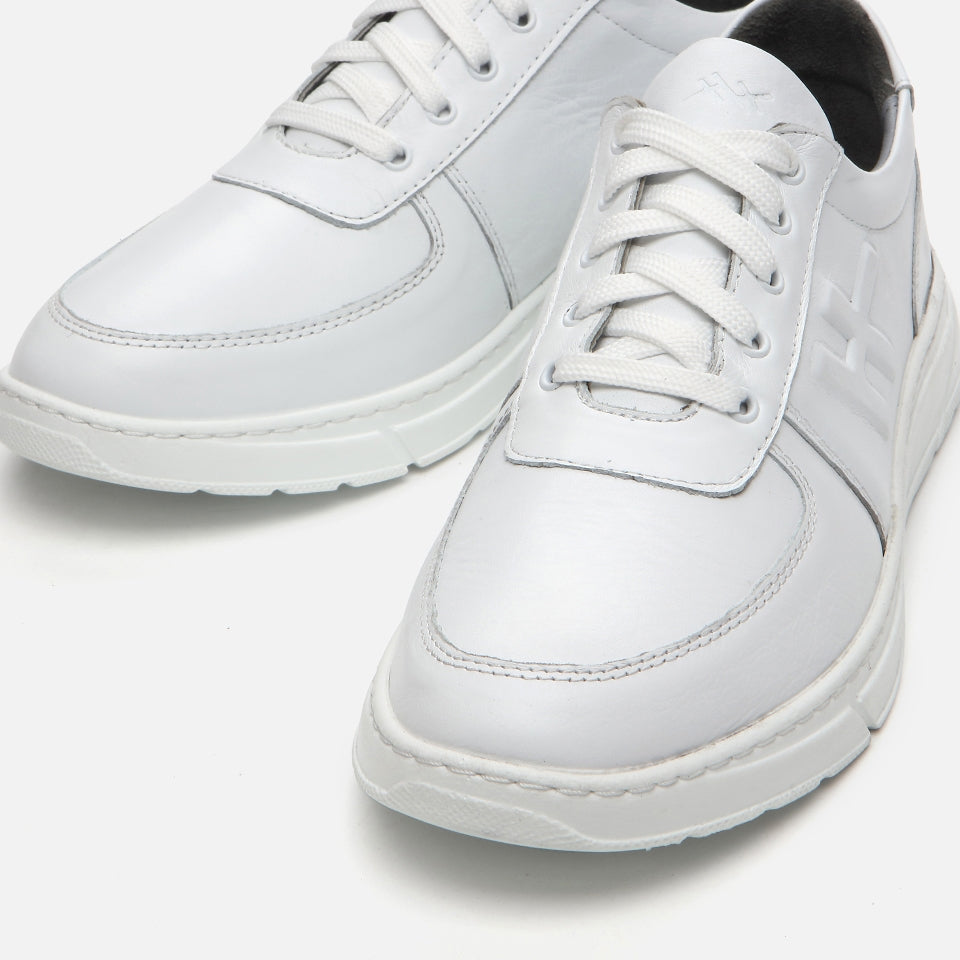 Genuine Leather White Sneaker for Men