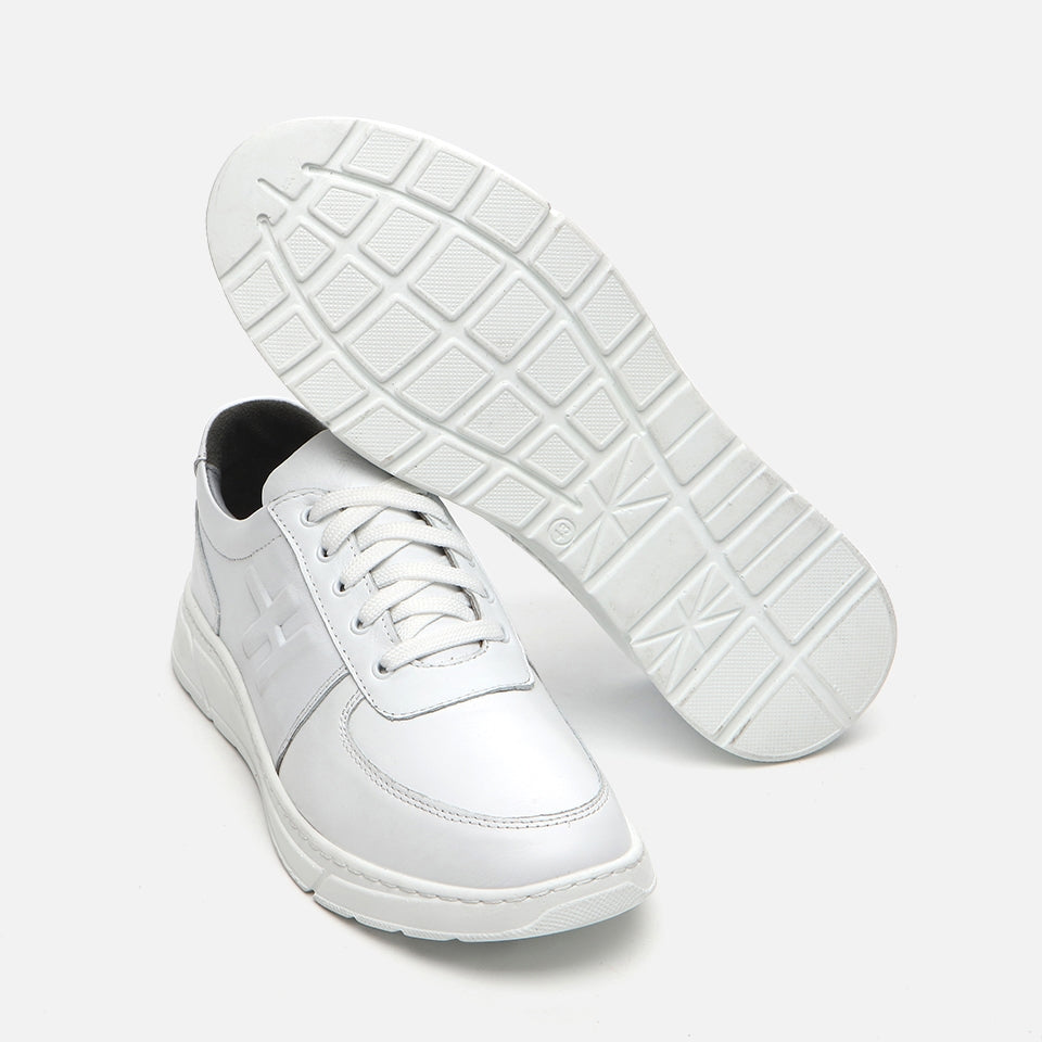 Genuine Leather White Sneaker for Men