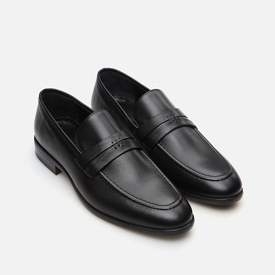 Genuine Leather Black Men's Loafer