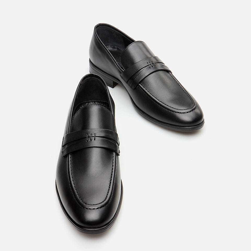 Genuine Leather Black Men's Loafer