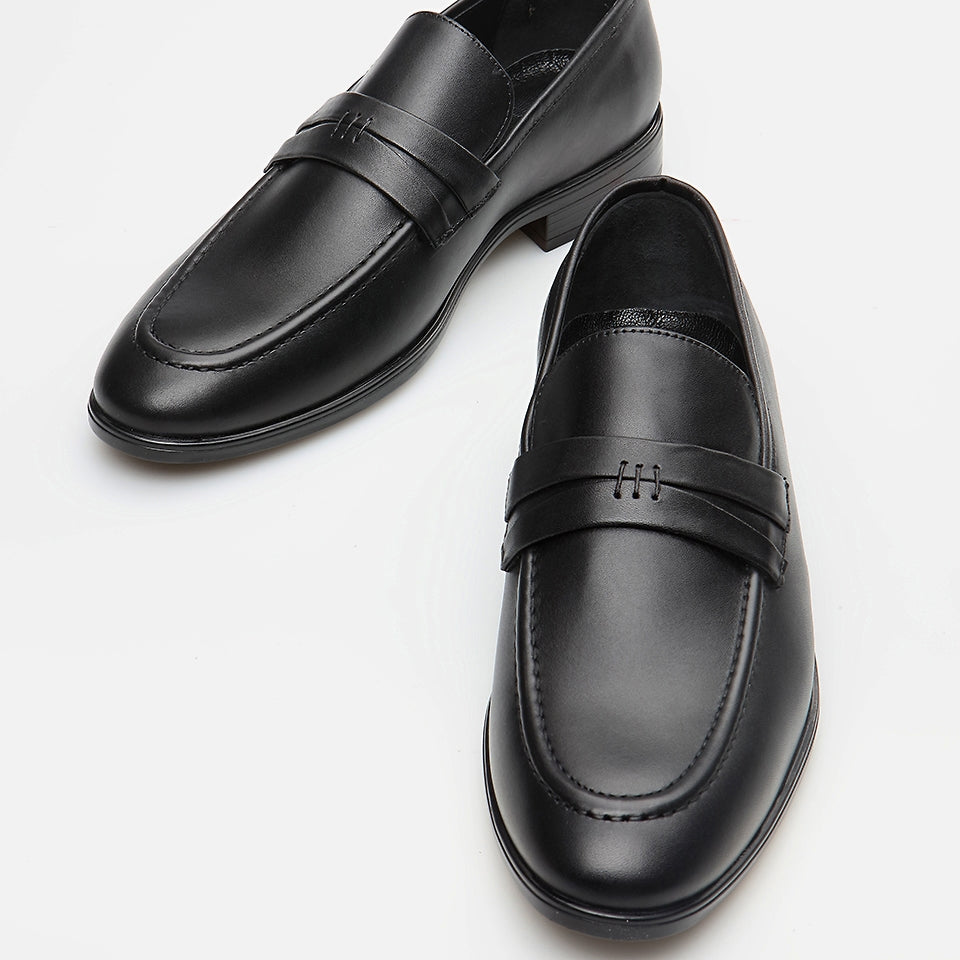 Genuine Leather Black Men's Loafer