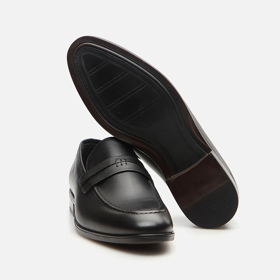 Genuine Leather Black Men's Loafer