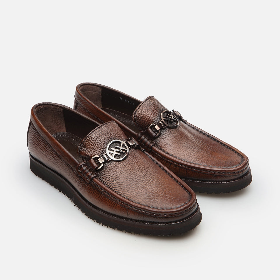 Genuine Leather Brown Men's Loafer