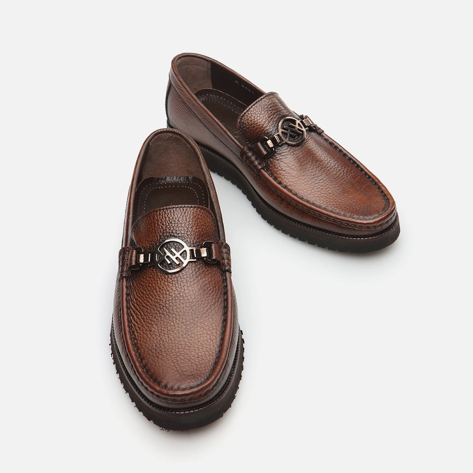 Genuine Leather Brown Men's Loafer