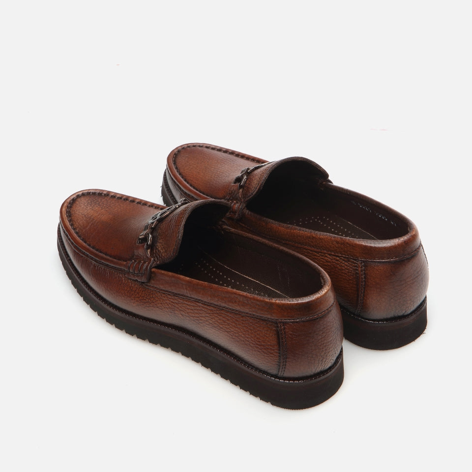 Genuine Leather Brown Men's Loafer