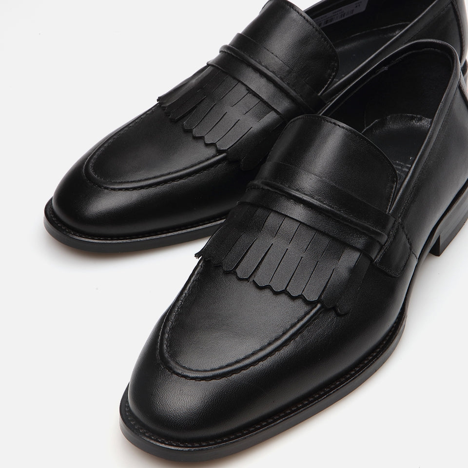 Genuine Leather Black Men's Loafer