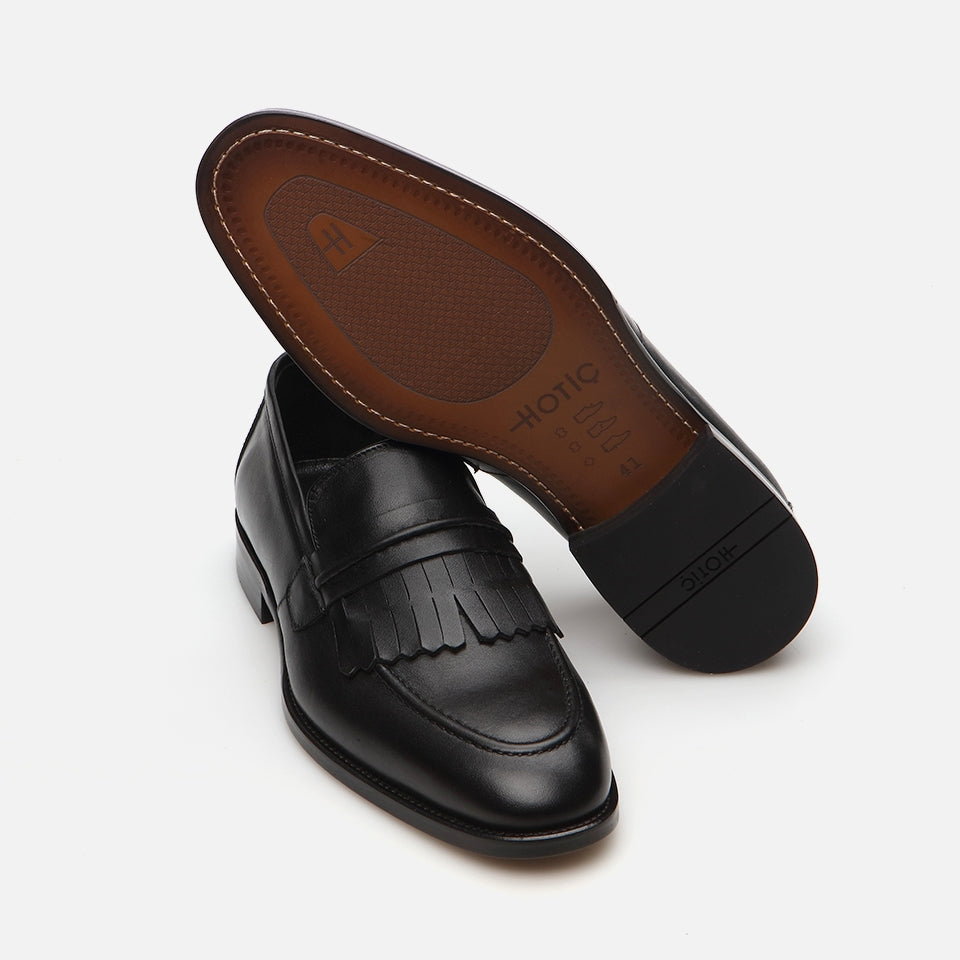 Genuine Leather Black Men's Loafer