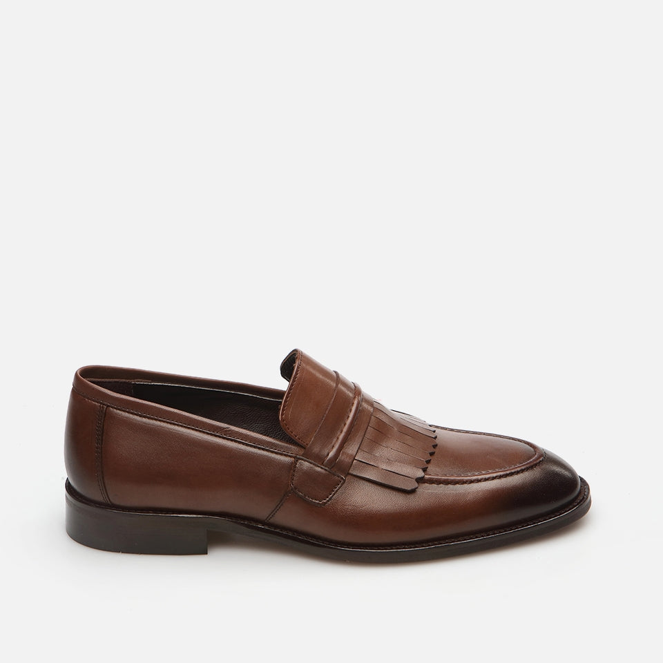 Genuine Leather Walnut Men's Loafer