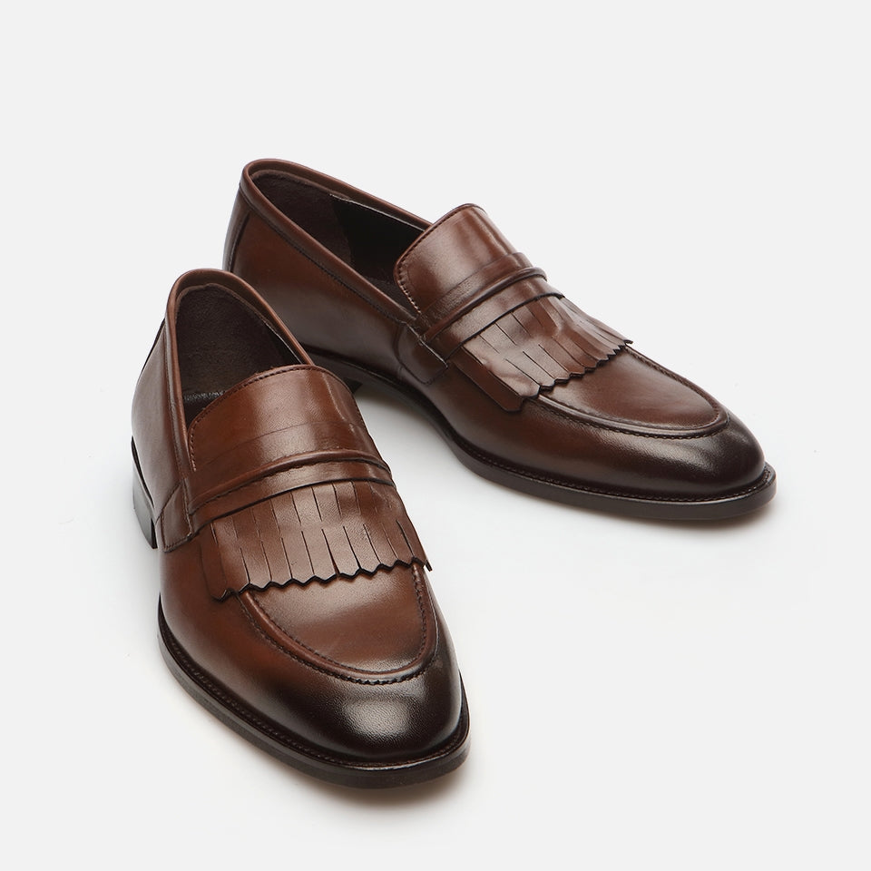 Genuine Leather Walnut Men's Loafer