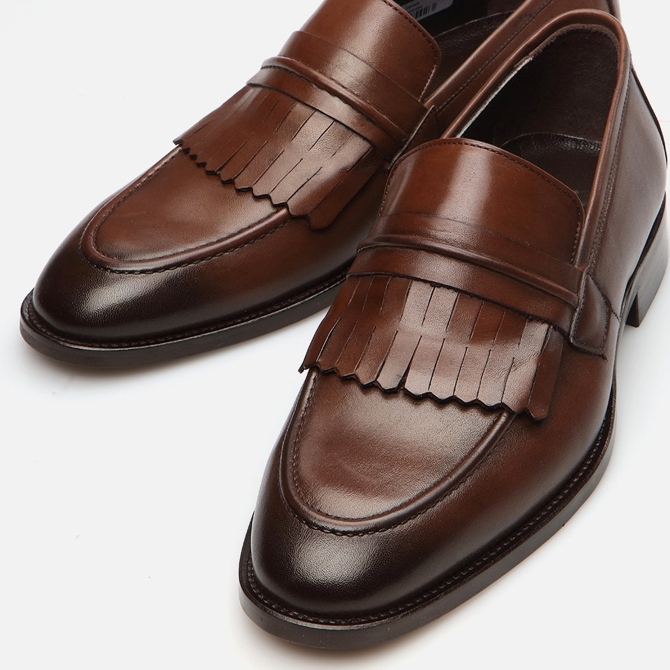 Genuine Leather Walnut Men's Loafer