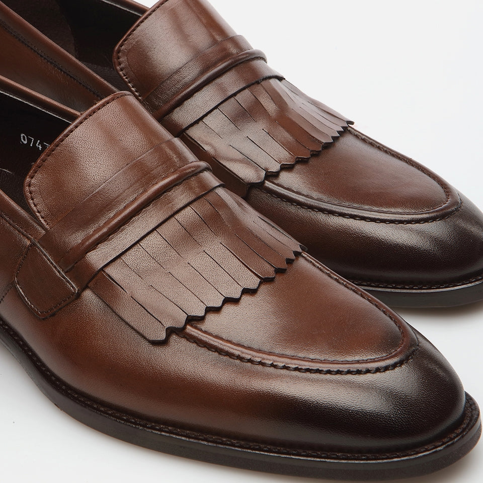 Genuine Leather Walnut Men's Loafer