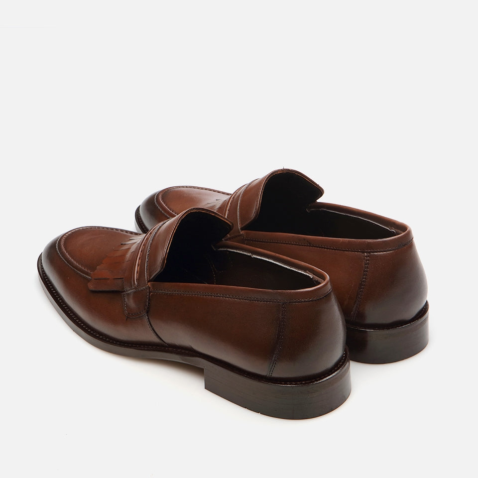 Genuine Leather Walnut Men's Loafer