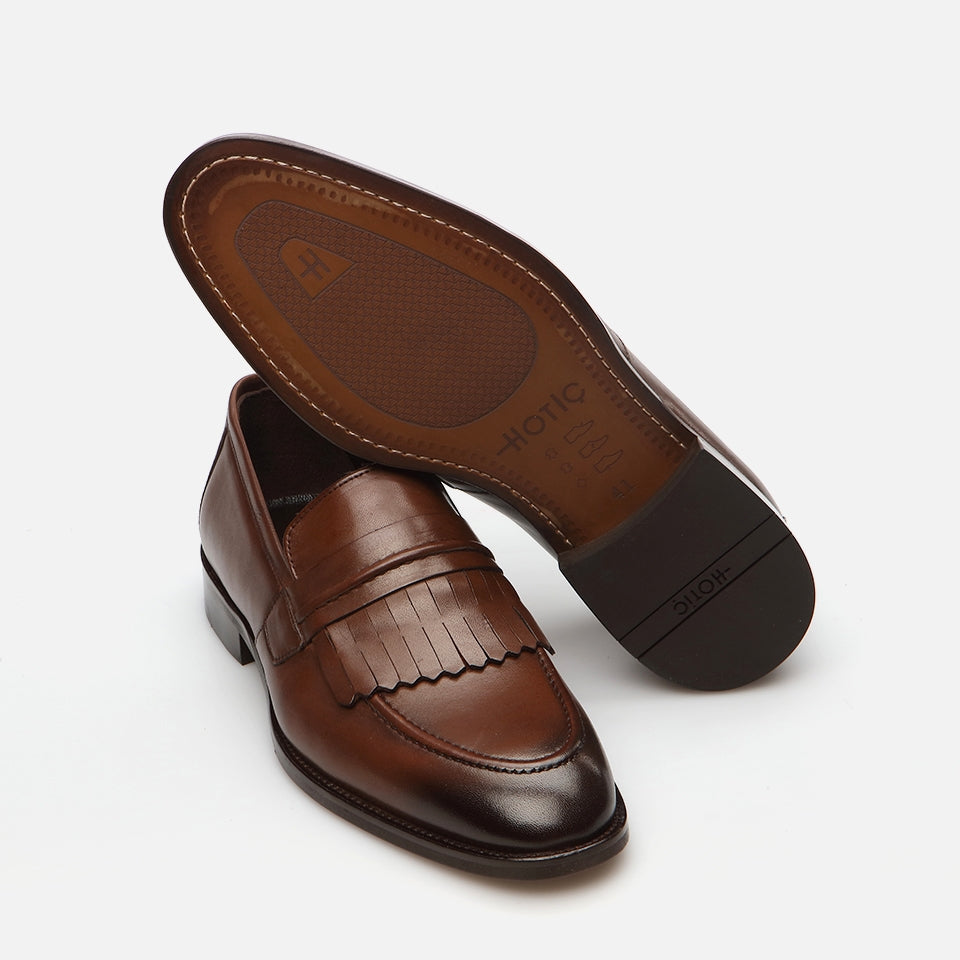 Genuine Leather Walnut Men's Loafer