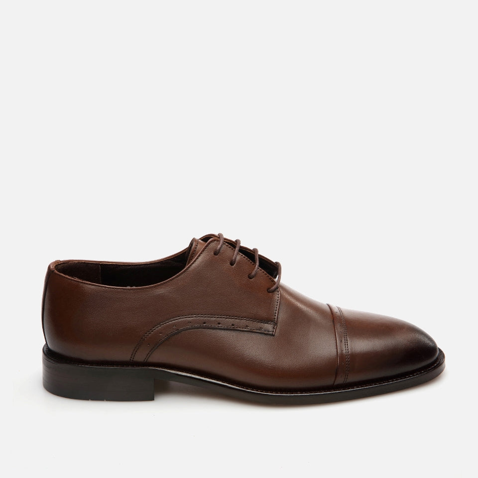 Genuine Leather Walnut Men's Classic Shoes