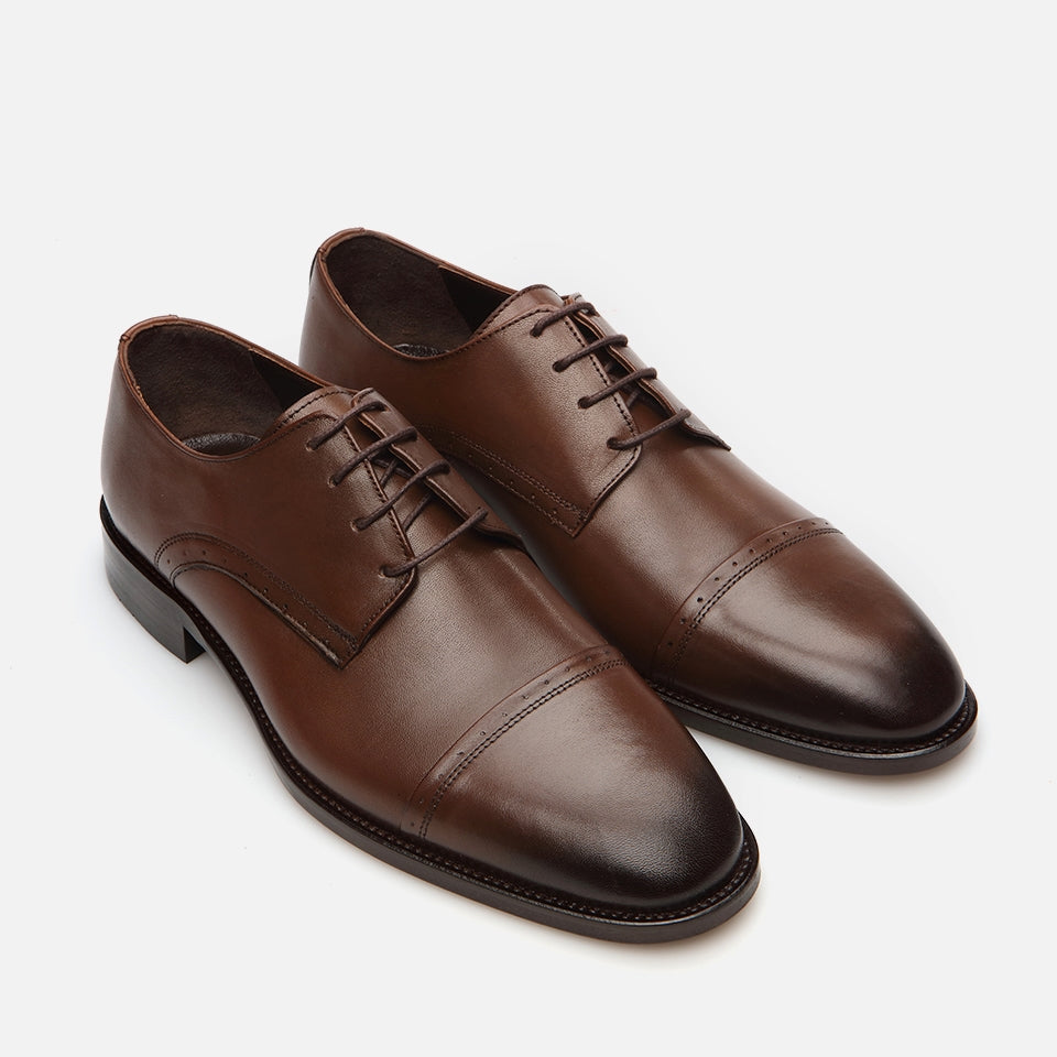 Genuine Leather Walnut Men's Classic Shoes