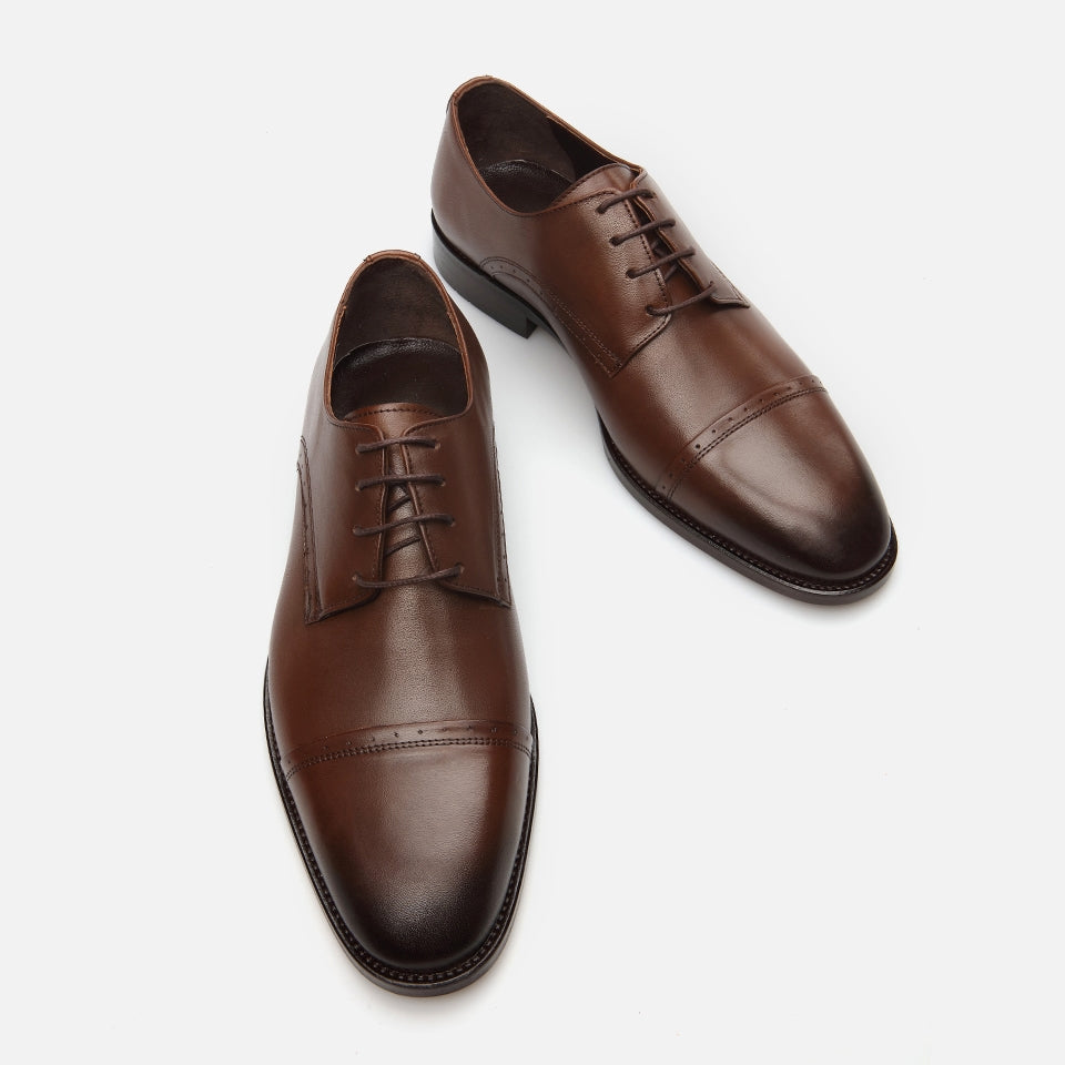 Genuine Leather Walnut Men's Classic Shoes