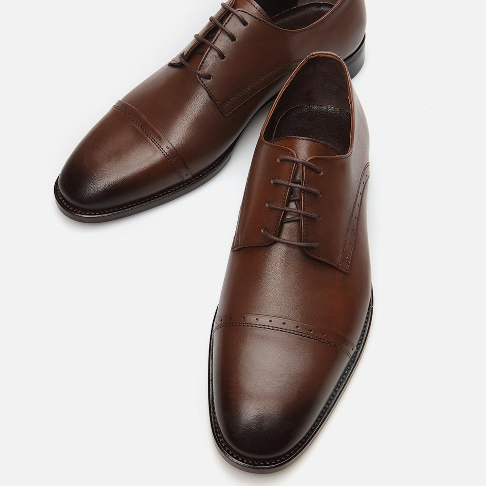 Genuine Leather Walnut Men's Classic Shoes