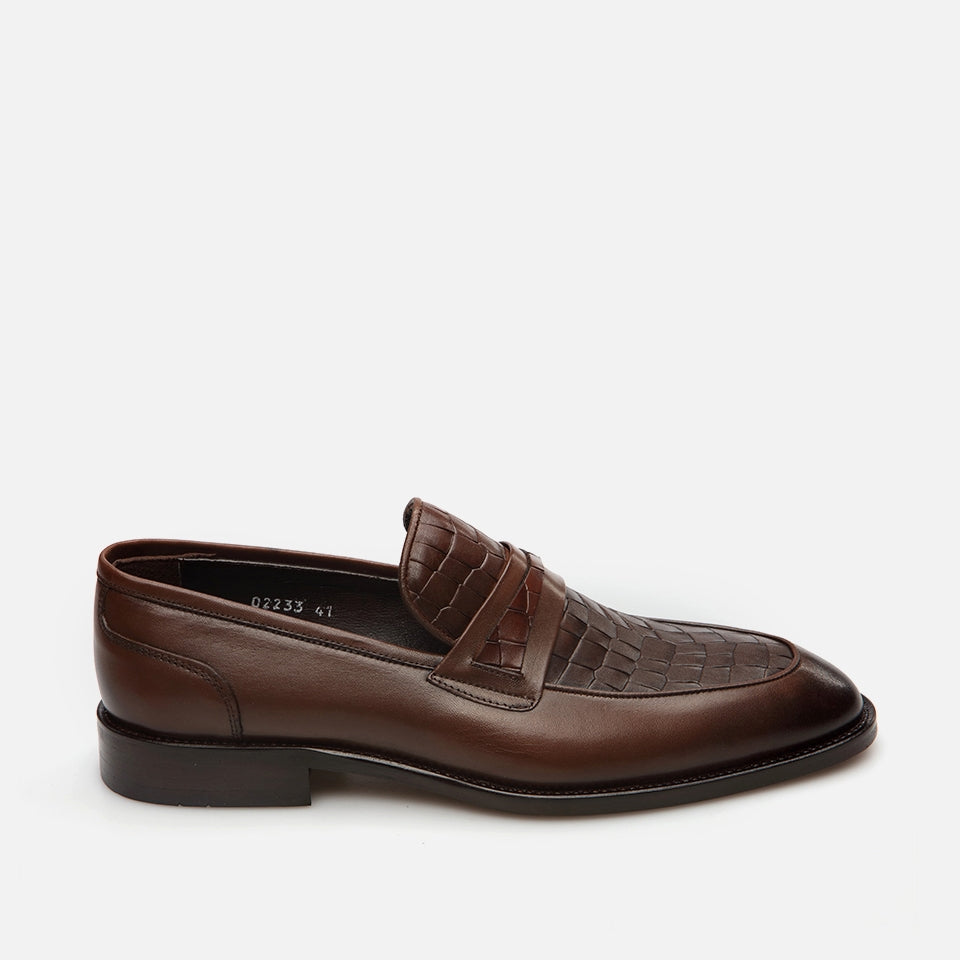 Genuine Leather Brown Men's Loafer