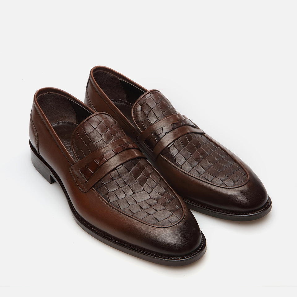 Genuine Leather Brown Men's Loafer