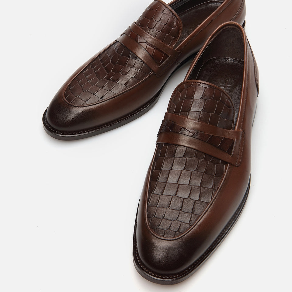 Genuine Leather Brown Men's Loafer