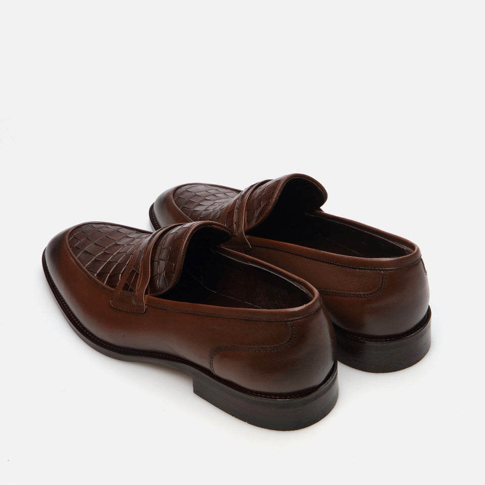 Genuine Leather Brown Men's Loafer