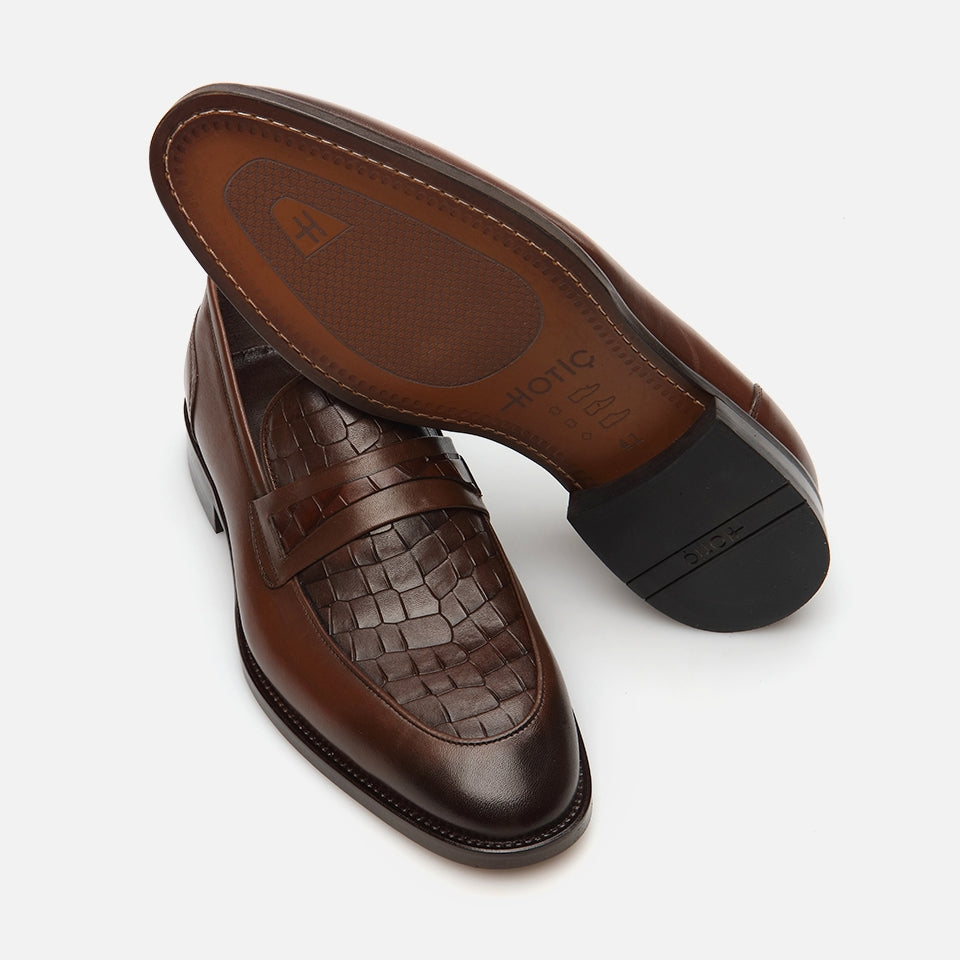 Genuine Leather Brown Men's Loafer