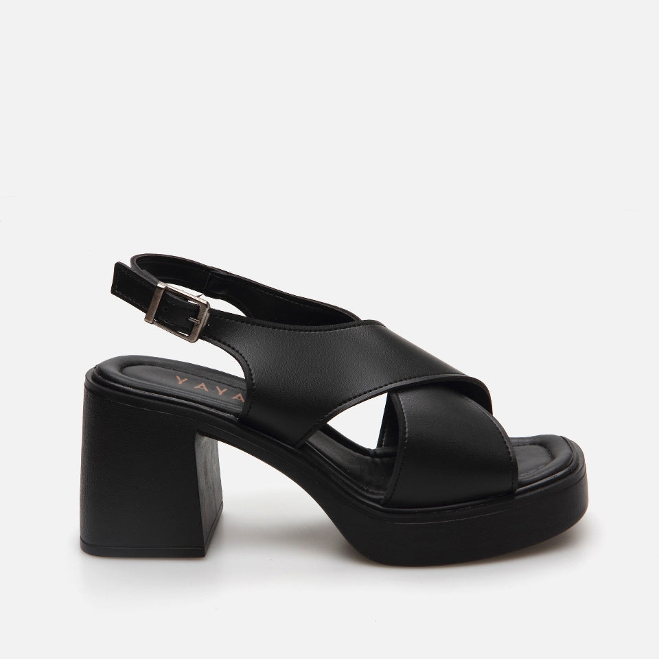 Black Yaya Women's Heeled Sandal