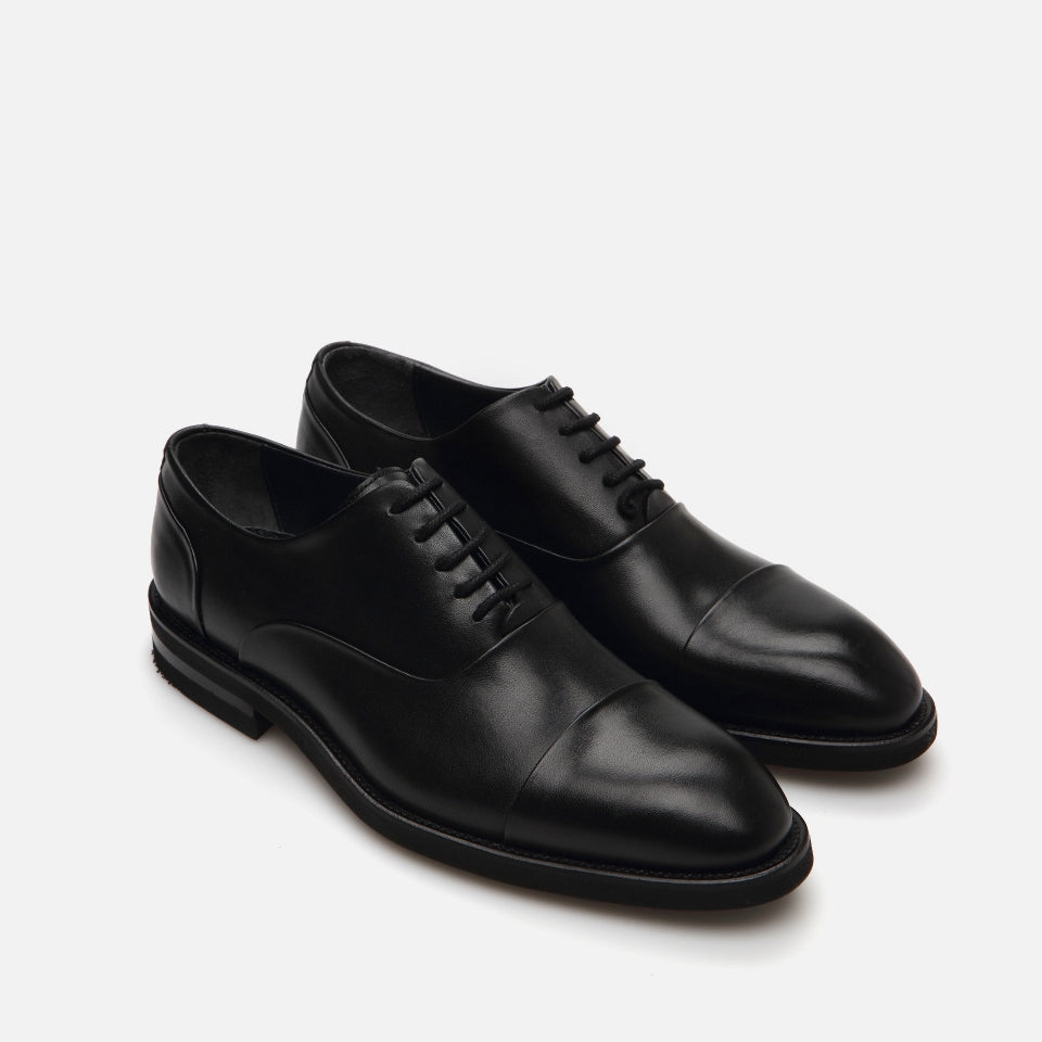 Genuine Leather Black Men's Classic Shoes