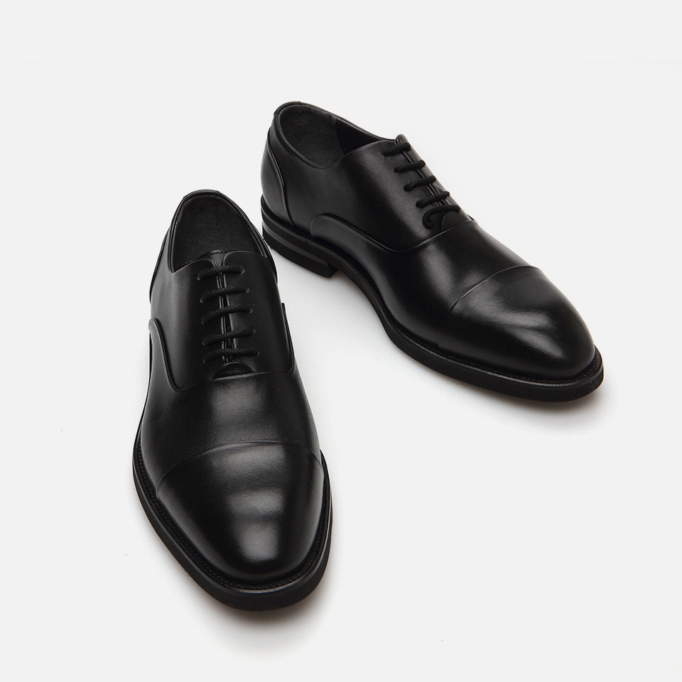 Genuine Leather Black Men's Classic Shoes