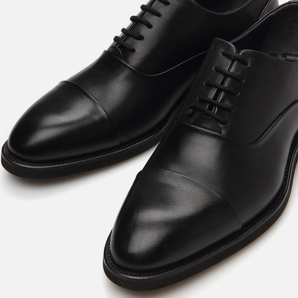 Genuine Leather Black Men's Classic Shoes