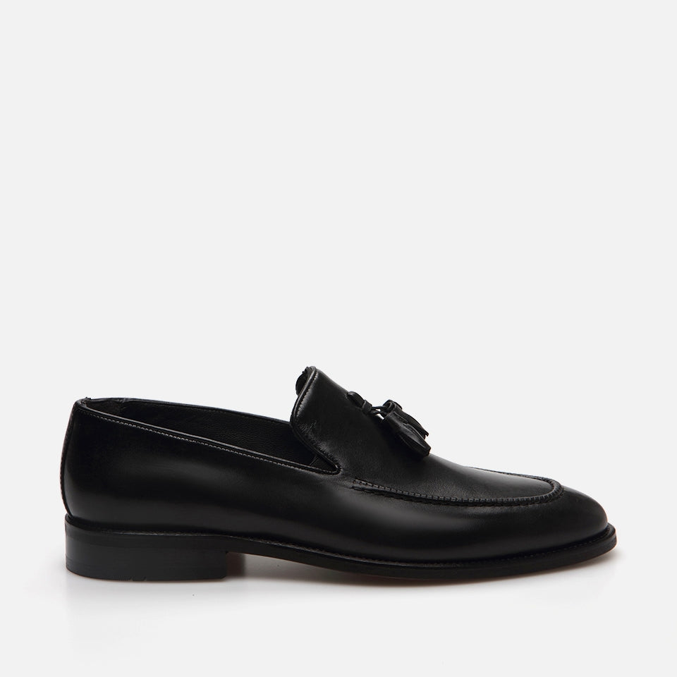 Genuine Leather Black Men's Loafer