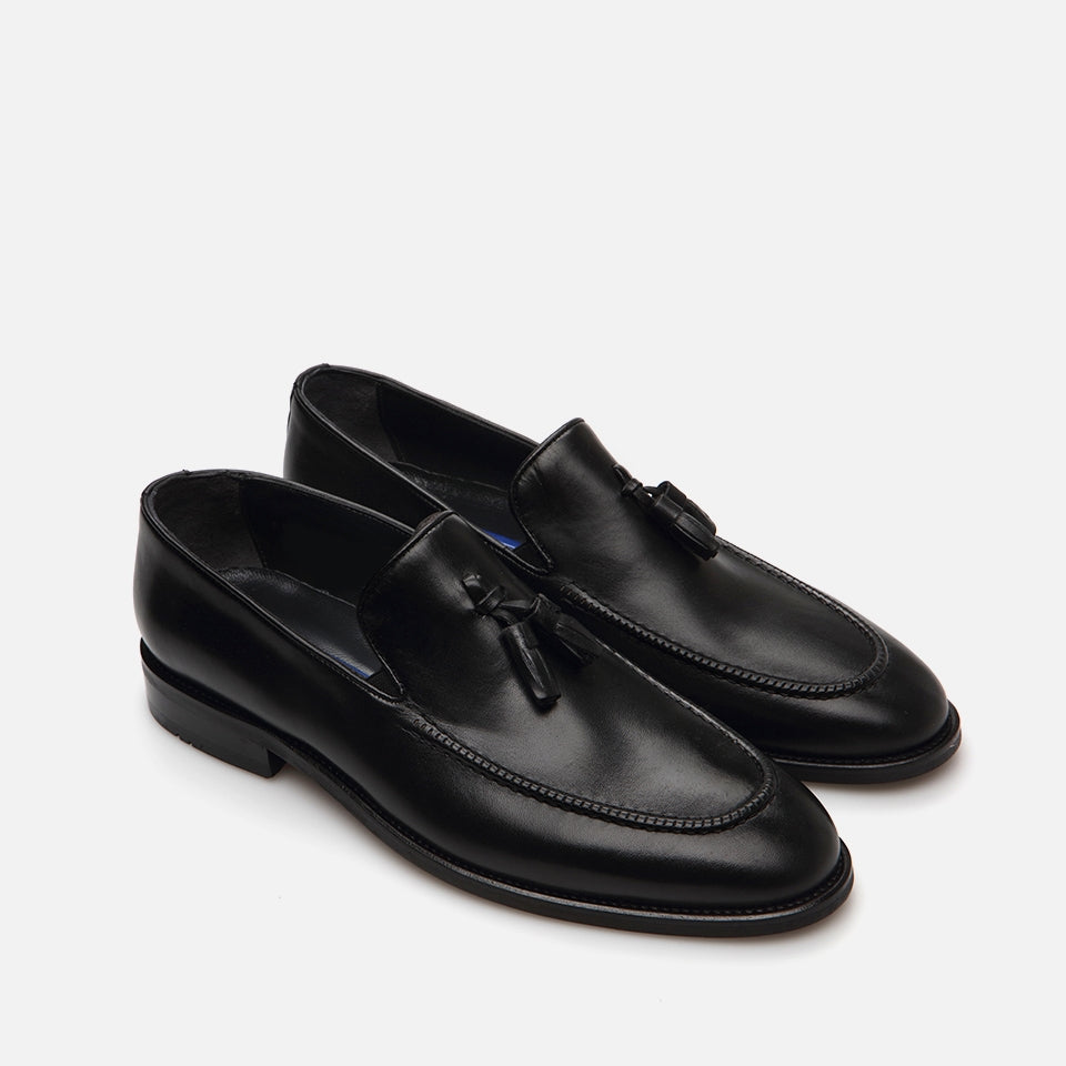 Genuine Leather Black Men's Loafer