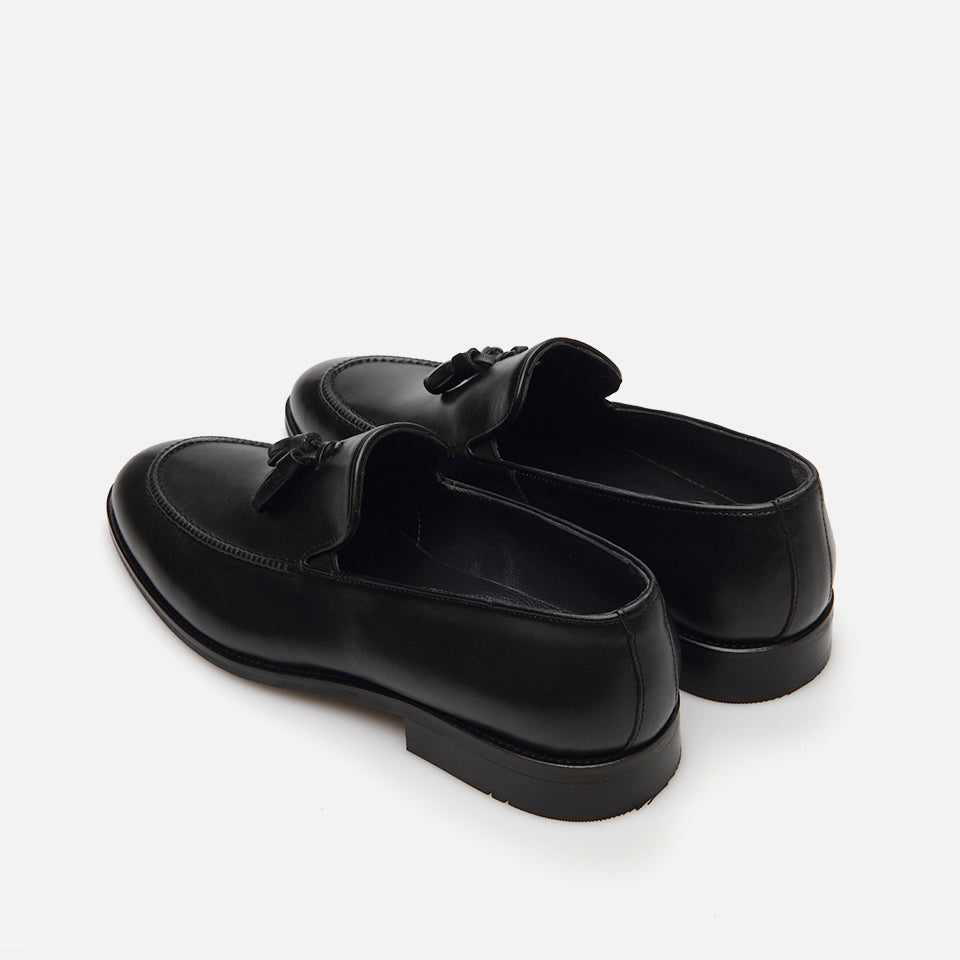 Genuine Leather Black Men's Loafer