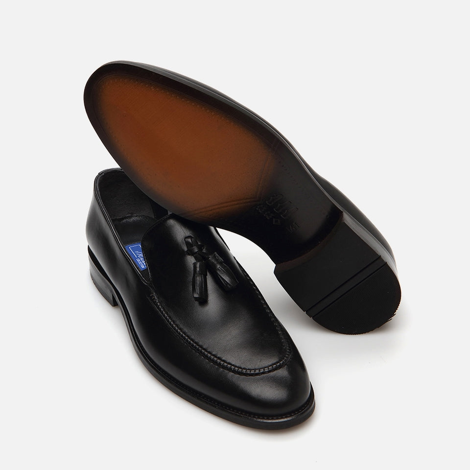 Genuine Leather Black Men's Loafer