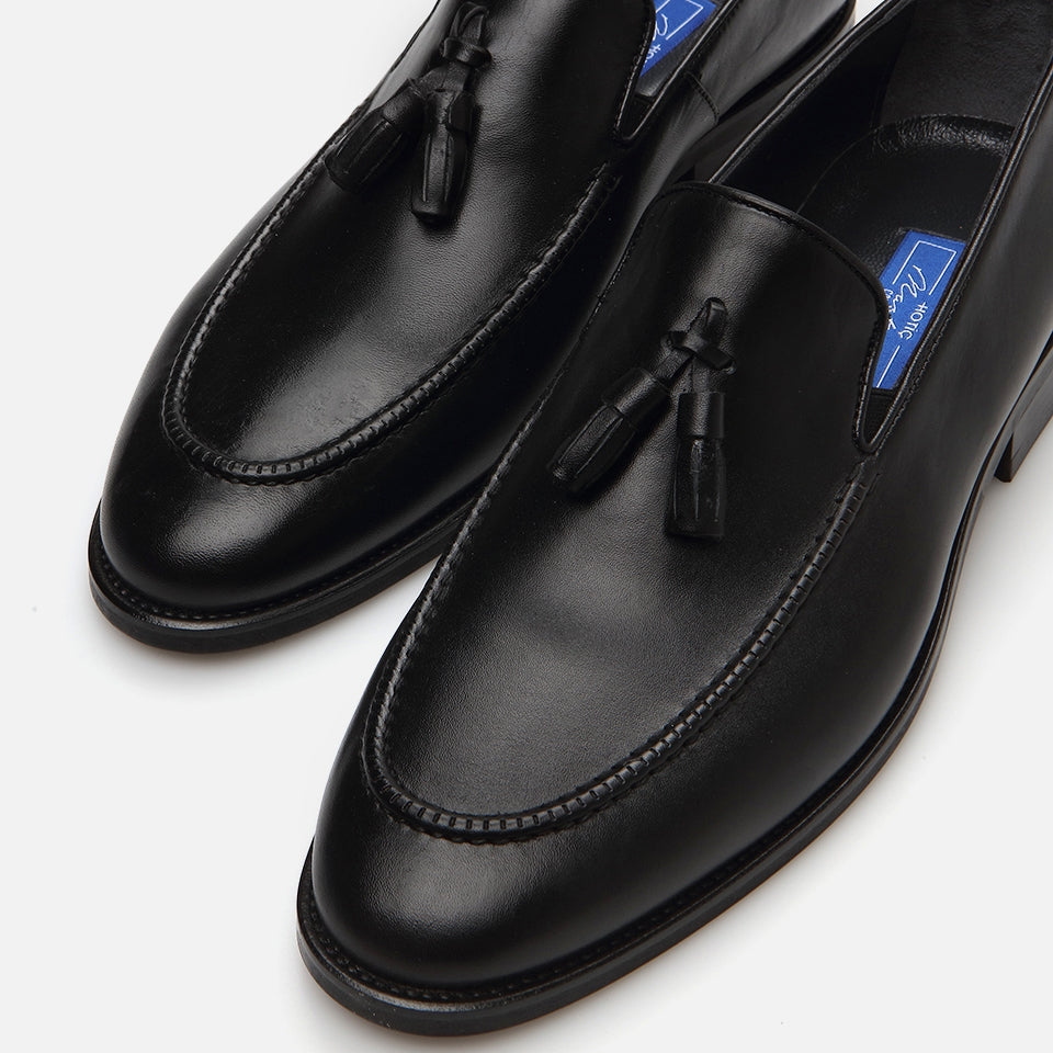 Genuine Leather Black Men's Loafer