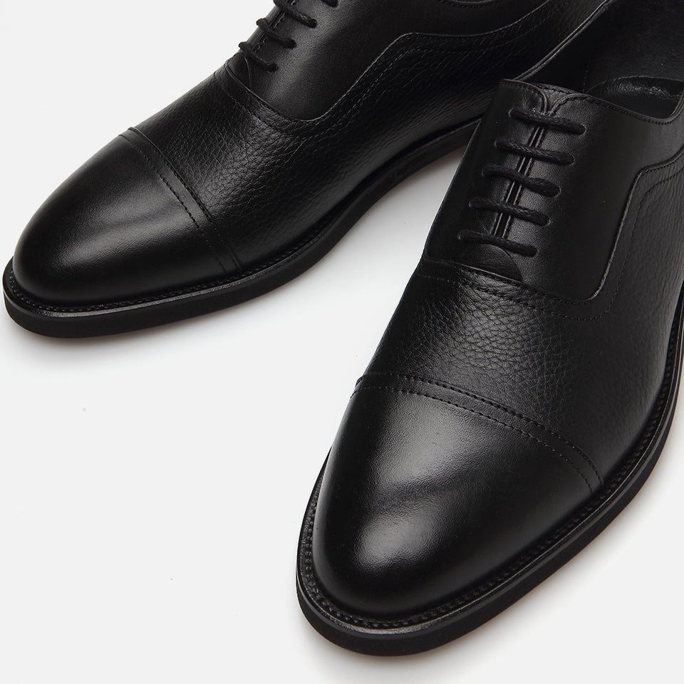 Genuine Leather Black Men's Classic Shoes