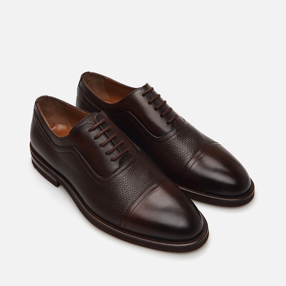 Genuine Leather Brown Men's Classic Shoes