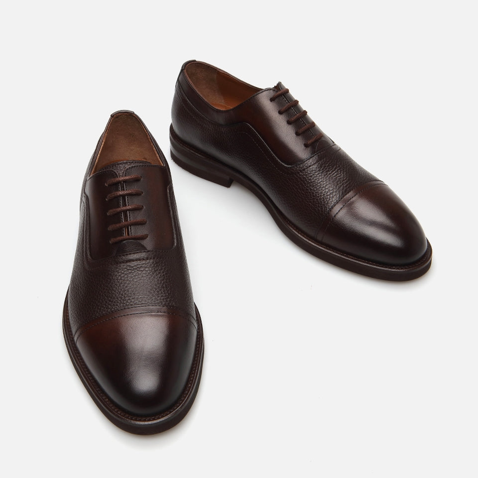 Genuine Leather Brown Men's Classic Shoes