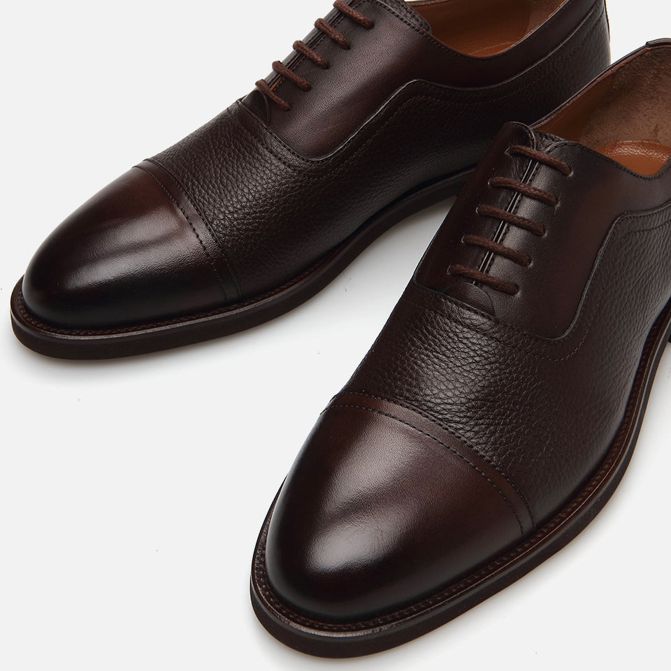 Genuine Leather Brown Men's Classic Shoes