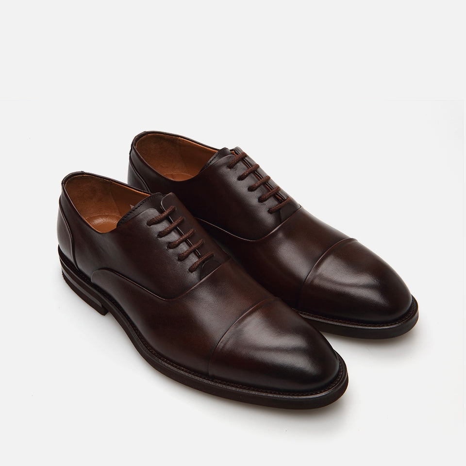 Genuine Leather Brown Men's Classic Shoes