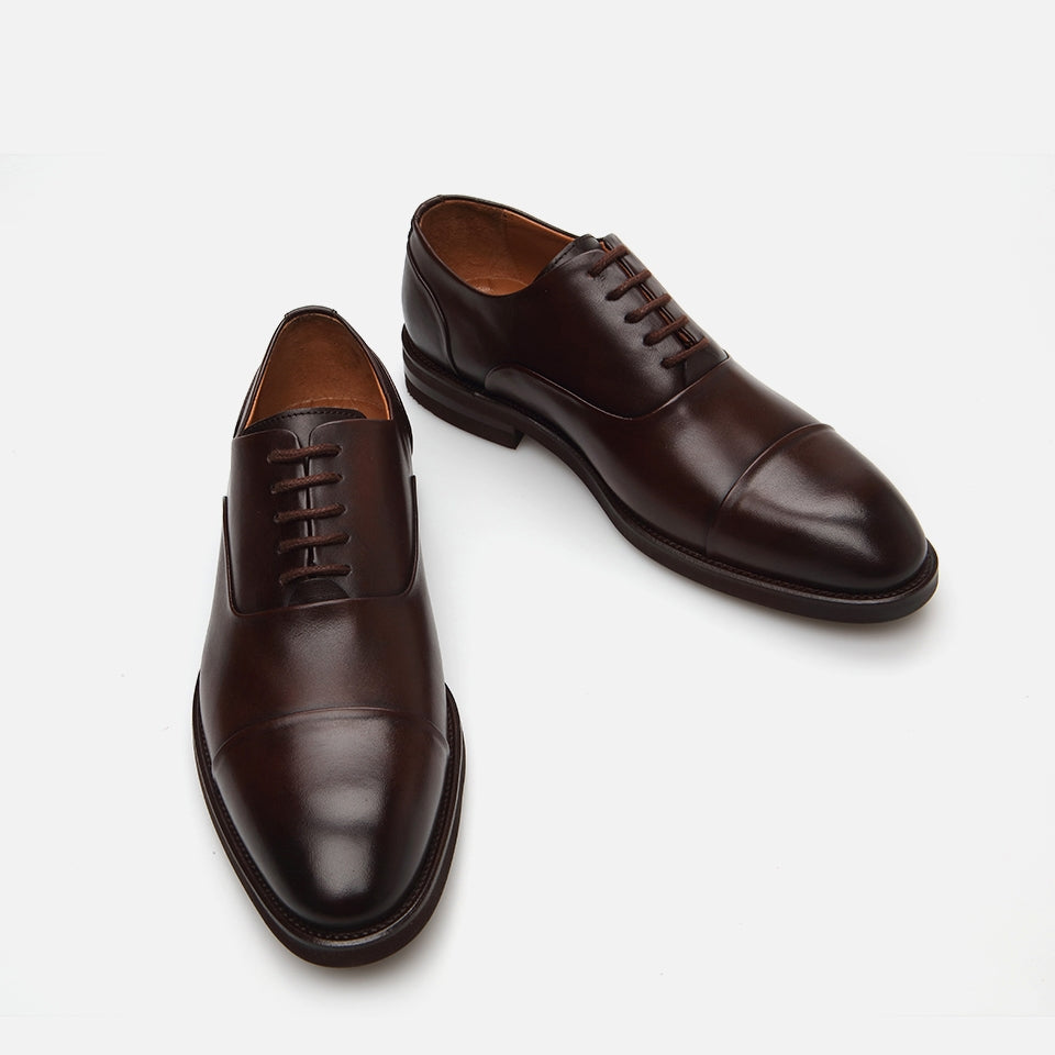 Genuine Leather Brown Men's Classic Shoes