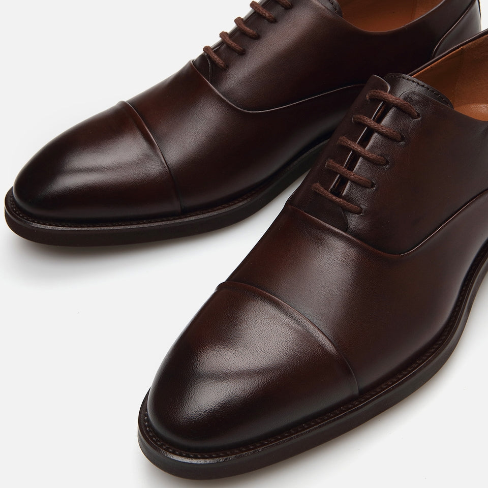 Genuine Leather Brown Men's Classic Shoes