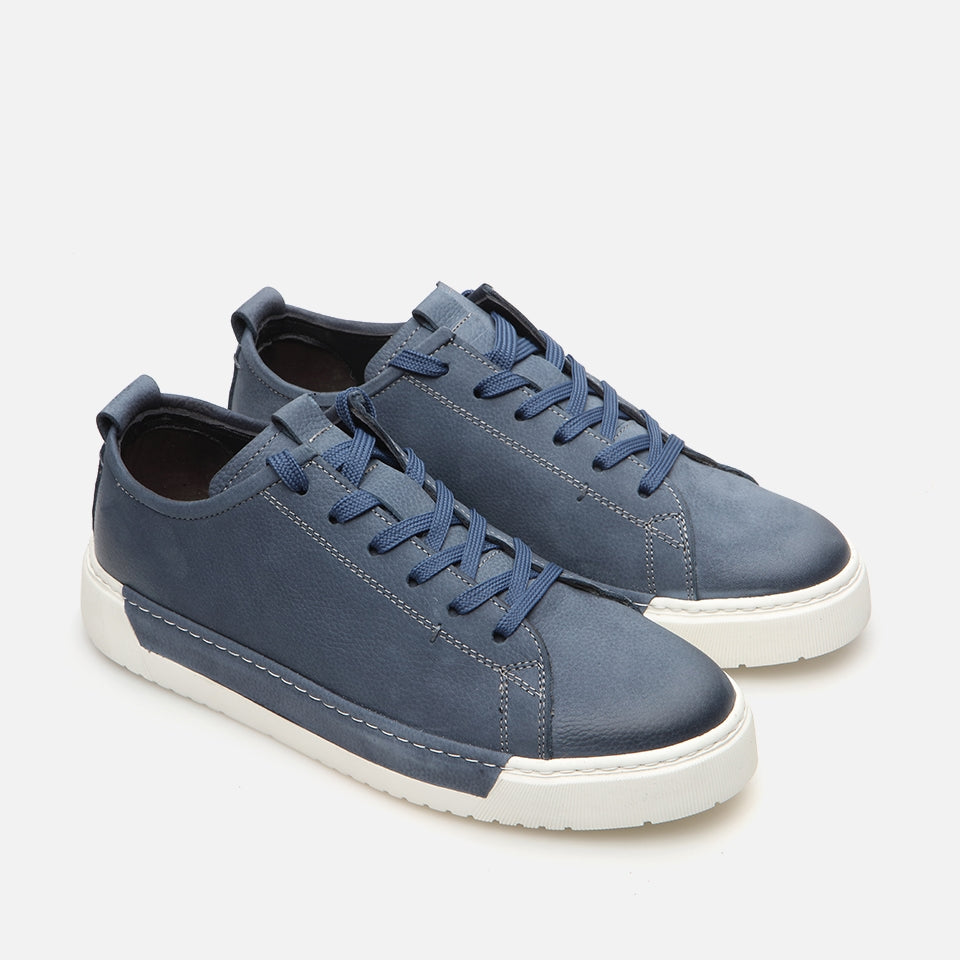 Genuine Leather Blue Men's Casual Shoes