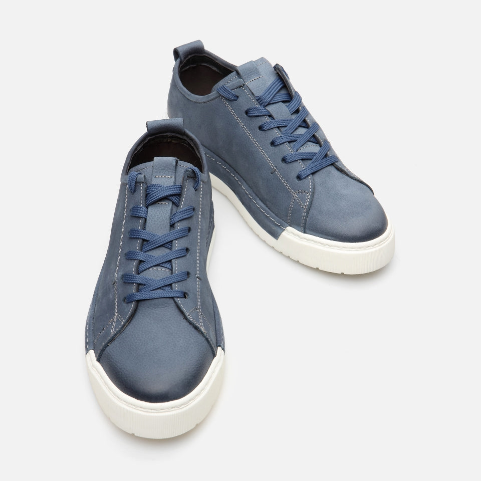 Genuine Leather Blue Men's Casual Shoes